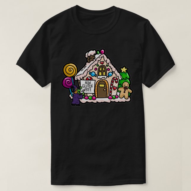 T-shirt GLUTEN FREE WITCH Gingerpain Humour (Design devant)