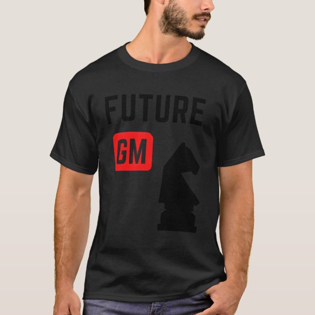 T-shirt Gm De Grand Maître D'Échecs Pour Les Joueurs D'Éch (Devant)