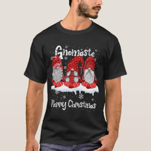 T-shirt Gnomaste drôle Joyeux Noël Gnomes Yoga Amateurs