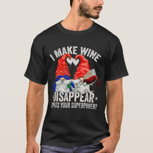 T-shirt Gnome Amateur De Vins Je Fais Disparaître Le Vin C