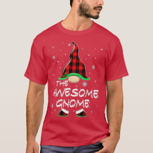 T-shirt Gnomé Buffalo Plaid Matching Famille Christ