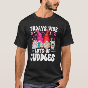 T-shirt Gnome Chat Et Chien Dit Pour Femmes Et Hommes Mign
