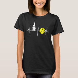 T-shirt Gnome Chemise Pickleball Player Heartbeat Garden G