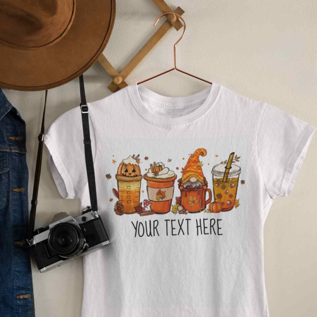 T-shirt Gnome Citrouille Fall Tee Design Rétro Halloween F (Gnome Fall pumpkin design. Custom Fall T-shirt for her. Funny fall t-shirt orange leafs
)