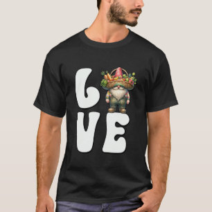 T-shirt Gnome de jardin drôle pour femmes et hommes J'aime