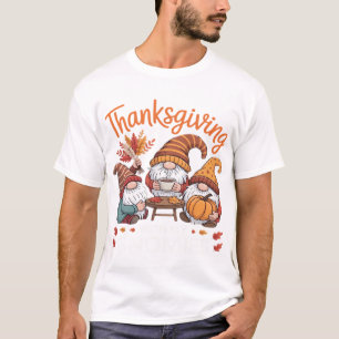 T-shirt Gnome de Thanksgiving Automne Léopard Dinde T esse