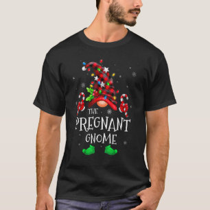 T-shirt Gnome enceinte Buffalo Plaid Matching Famille Chri