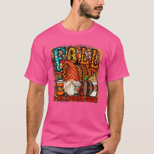 T-shirt Gnome fall est ma couleur préférée léopard citroui