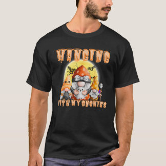 T-shirt Gnome féminine Halloween suspendu avec mes gnomes