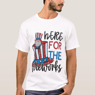 T-shirt Gnome Feu d'Artifice Patriotique du 4 Juil