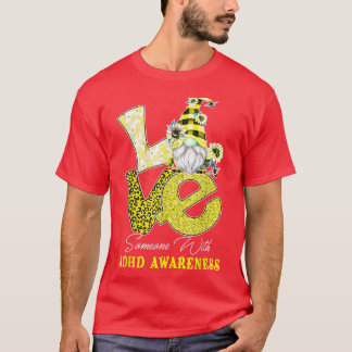 T-shirt Gnome Flower Love Adhd Sensibilisation