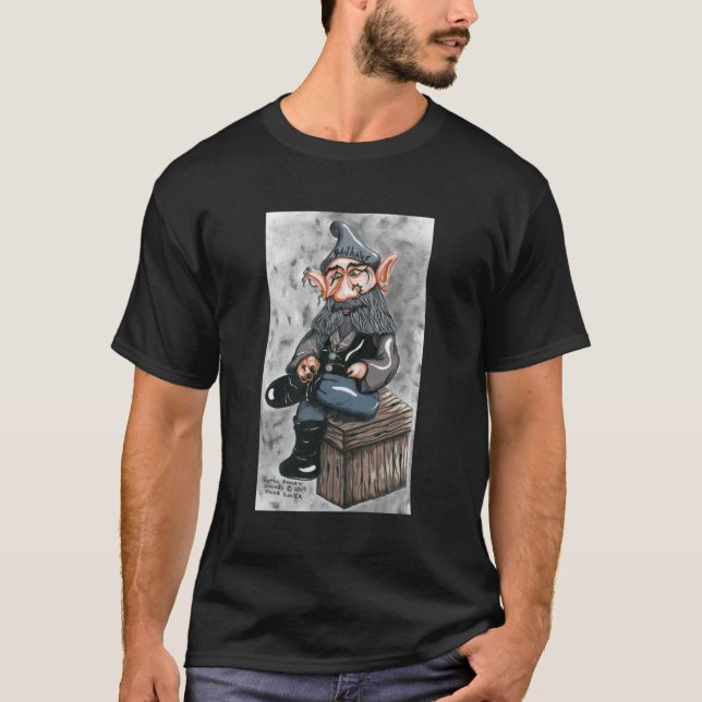 T-shirt Gnome gothique de jardin (Devant)