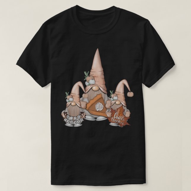 T-shirt Gnome mignon automne Gnomes Turquie Jour Thanksgiv (Design devant)