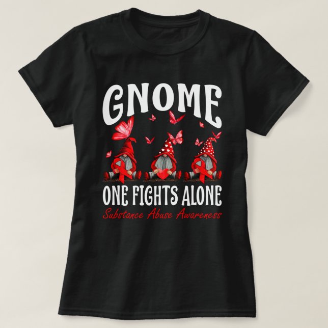 T-shirt Gnome One combat seul la sensibilisation à l'abus  (Design devant)