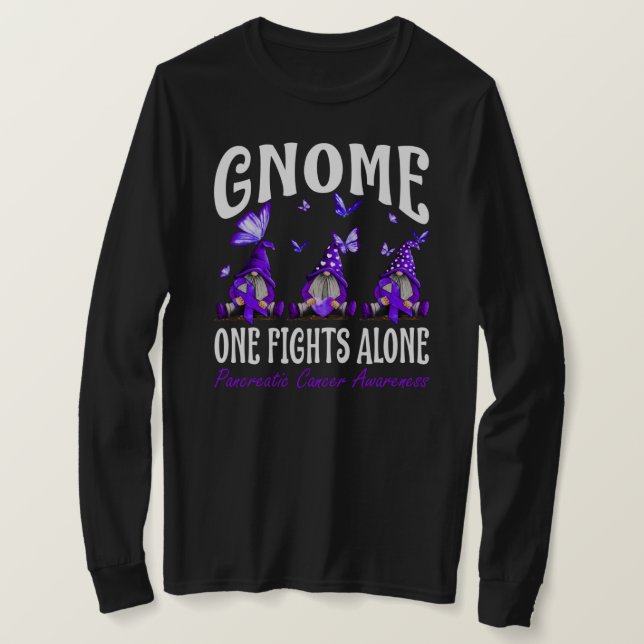 T-shirt Gnome One combat seul la sensibilisation au cancer (Design devant)