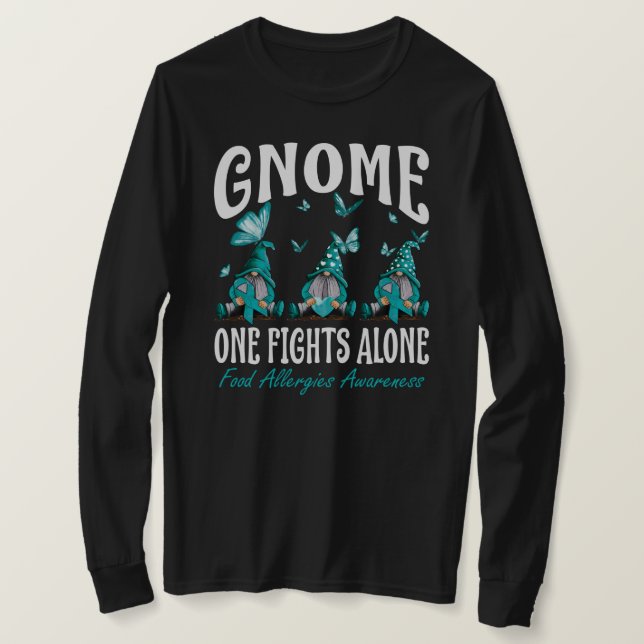 T-shirt Gnome One combat seul la sensibilisation aux aller (Design devant)