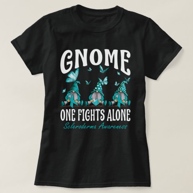 T-shirt Gnome One combat seul Scleroderma sensibilisation (Design devant)