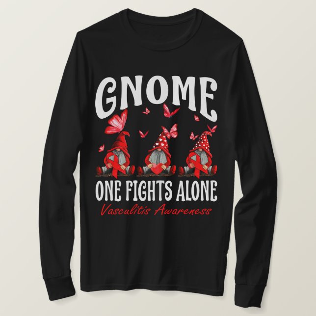 T-shirt Gnome One combat seul Vasculite Sensibilisation (Design devant)