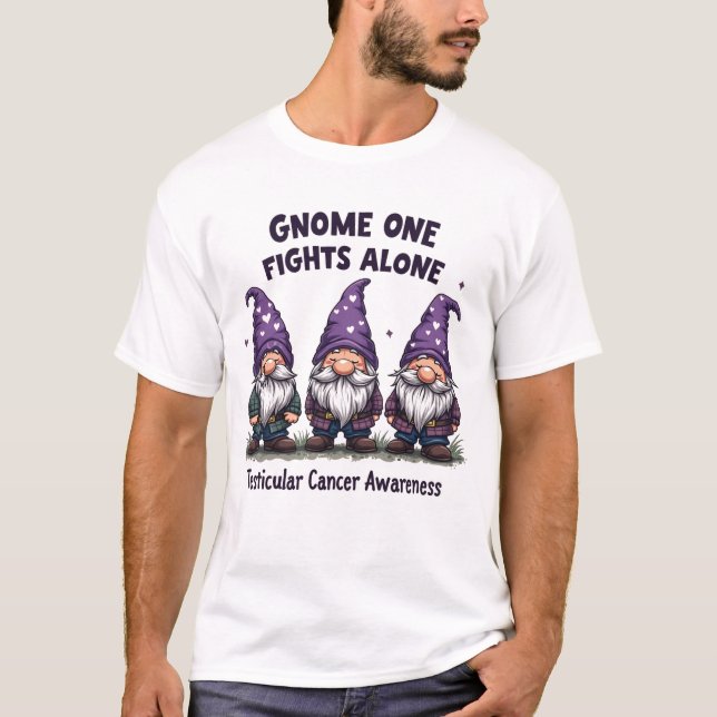 T-shirt Gnome One lutte seule contre le cancer (Devant)