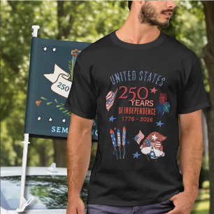 T-shirt Gnome Premium Noir 250e Anniversaire des États-Uni