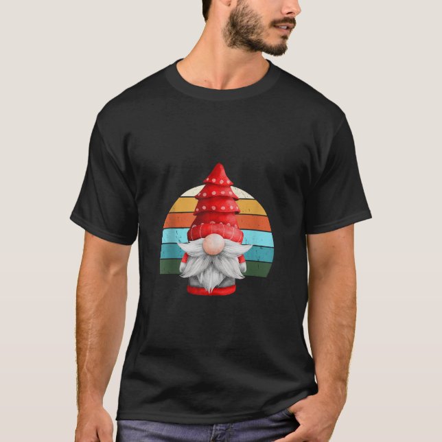 T-shirt Gnome Santa Christmas Tree Lights Xmas Teens Tank  (Devant)