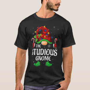 T-shirt Gnome studieux Buffalo carreaux rouges famille ass