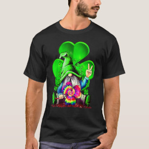 T-shirt Gnome Tie Dye Shamrock St Patrick's Day Gnome pour