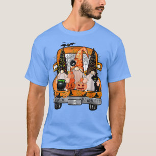 T-shirt Gnome Witch Halloween Citrouille Automne Vacances 