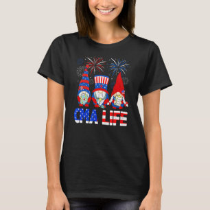 T-shirt Gnomes American Cma Life Infirmière Stethoscope 4e