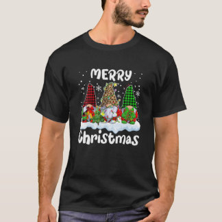 T-shirt Gnomes amusants Joyeuses lumières de Noël Buffalo 