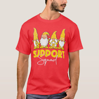 T-shirt Gnomes amusants Soutien Squad Enfance Cancer Aware