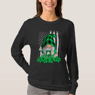 T-shirt Gnomes Bière verte Boire Shamrock Drapeau américai
