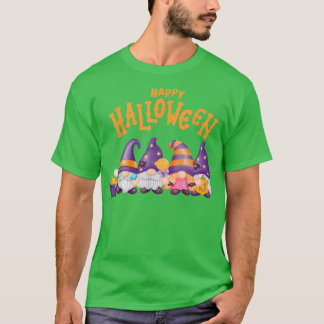 T-shirt Gnomes Bonne fête d'Halloween Automne Citrouilles