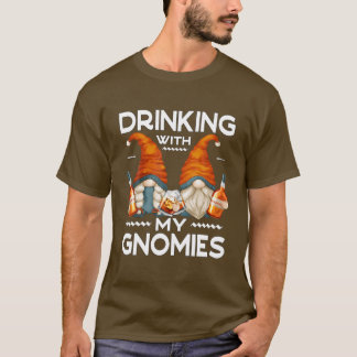 T-shirt Gnomes Bourbon Drôle Pour Les Hommes - Boire Avec 