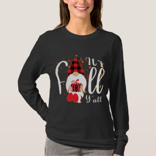 T-shirt Gnomes Buffalo Red Plaid Citrouille C'est automne