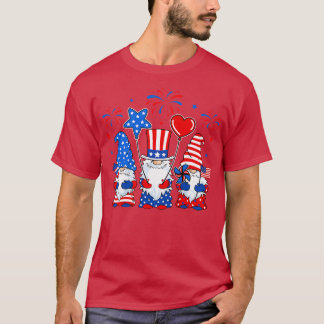 T-shirt Gnomes célébrant le Jour de l'Indépendance 4 juill