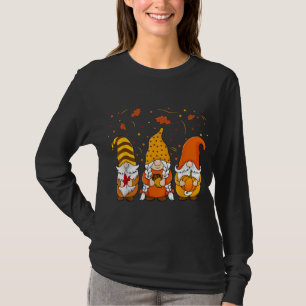 T-shirt Gnomes citrouilles Automne Mignons Halloween Thank