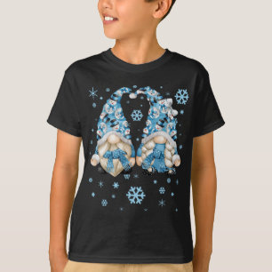 T-shirt Gnomes D'Hiver Uniques Avec Décor De Snowman