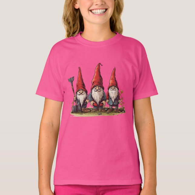 T-shirt Gnomes en fleurs : Printemps (Devant)