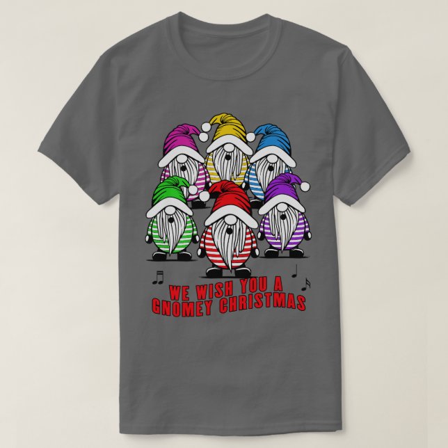 T-shirt GNOMES FUNNY GAMME GAMME Chorus Joli Noël C (Design devant)