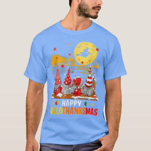 T-shirt Gnomes Hallothanksmas Halloween Thanksgiving