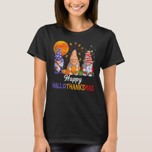 T-shirt Gnomes Halloween Thanksgiving Christmas Happy Hall