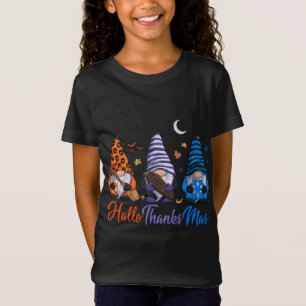 T-Shirt Gnomes Halloween Thanksgiving Christmas Happy Hall