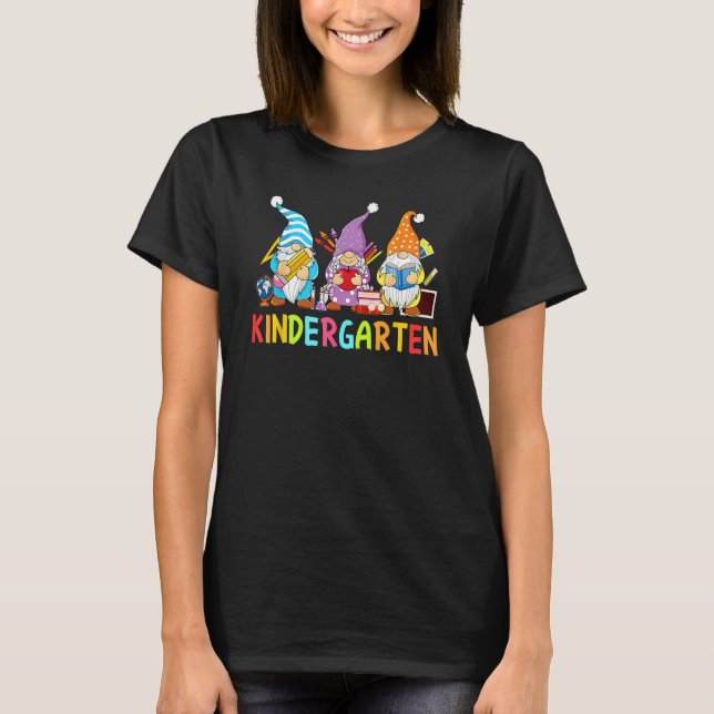 T-shirt Gnomes Kindergarten 1st Day Of School Teacher Back (Devant)