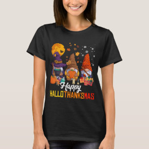 T-shirt Gnomes Lover Halloween Joyeux Noël Joyeux Happy Ha
