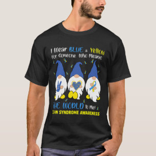 T-shirt Gnomes mignons Peace Love Down Syndrome Awareness 
