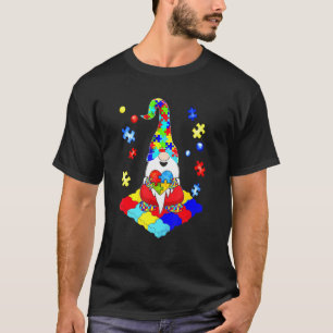 T-shirt Gnomes tenant un cœur en forme de puzzle pour la s