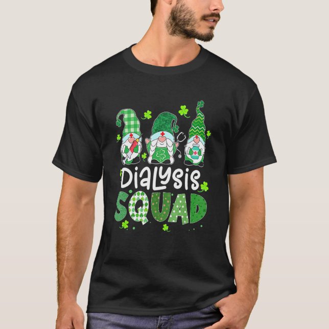 T-shirt Gnomies de l'équipe de dialyse Jour de la Saint Pa (Devant)