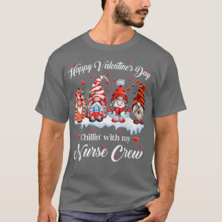 T-shirt Gnomies Happy Valentine's Day Hanging With My Nurs