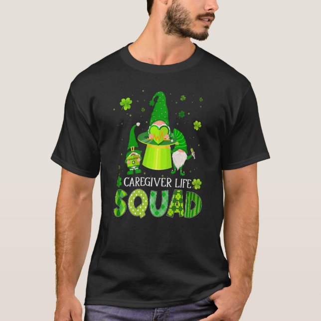 T-shirt Gnomies Irish Caregiver Squad Nursing St Patrick's (Devant)